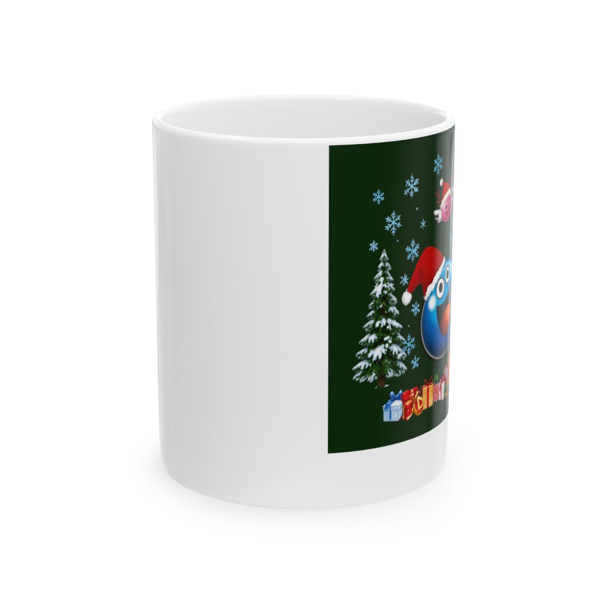 Dragon Quest Slime Christmas Mug, Gamer Gift - alternate angle 1, merchandise