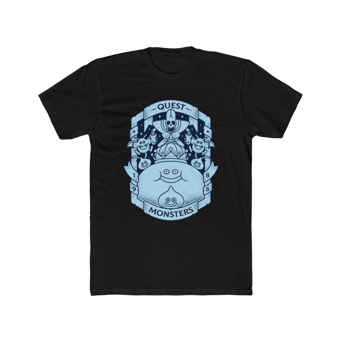 Quest Monsters T Shirt - Dragon Quest Gaming Tee - Slime - King Slime - Rpg Game Shirt - Jrpg Gamer Tee - alternate angle 3, merchandise