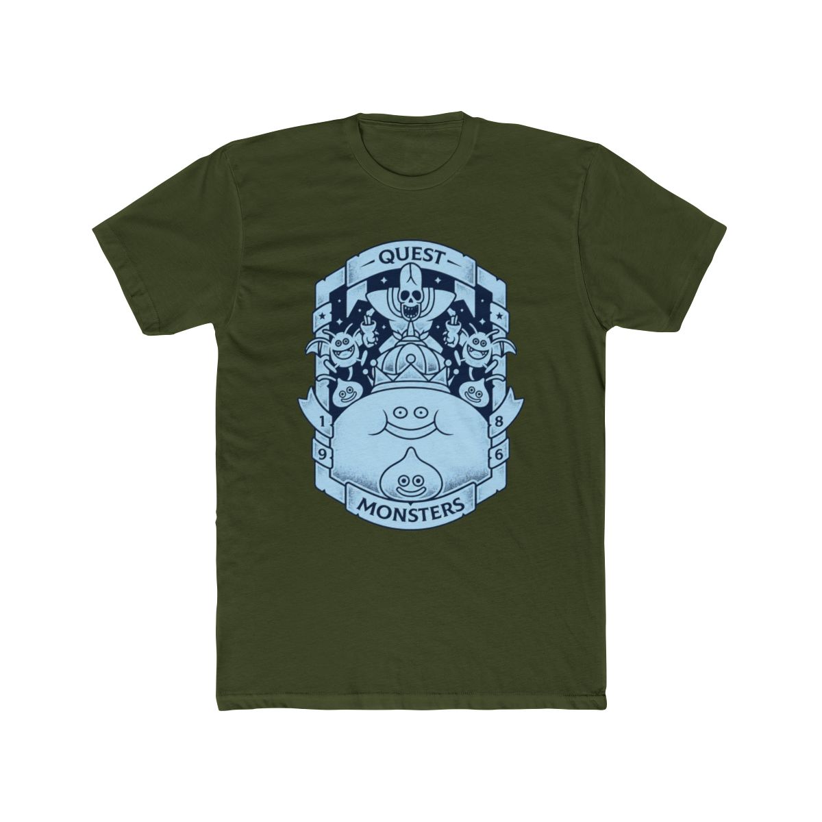 Quest Monsters T Shirt - Dragon Quest Gaming Tee - Slime - King Slime - Rpg Game Shirt - Jrpg Gamer Tee - alternate angle 5, merchandise